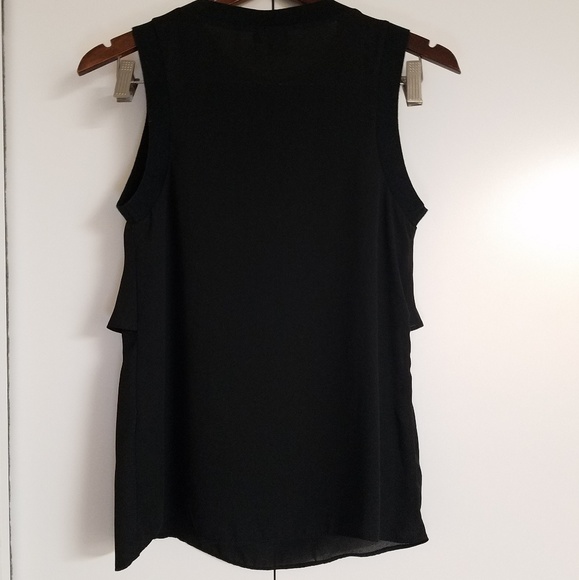 ASOS Black Ruffled Sleeveless Blouse - Picture 3 of 7